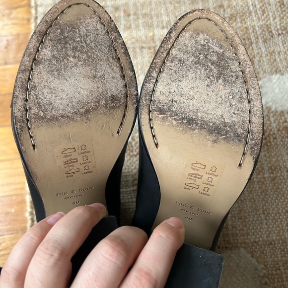 rag & bone Newbury Black Leather Bootie in 40 - Picture 3 of 4